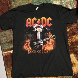 AC/DC Black Graphic Tee - Short Sleeve